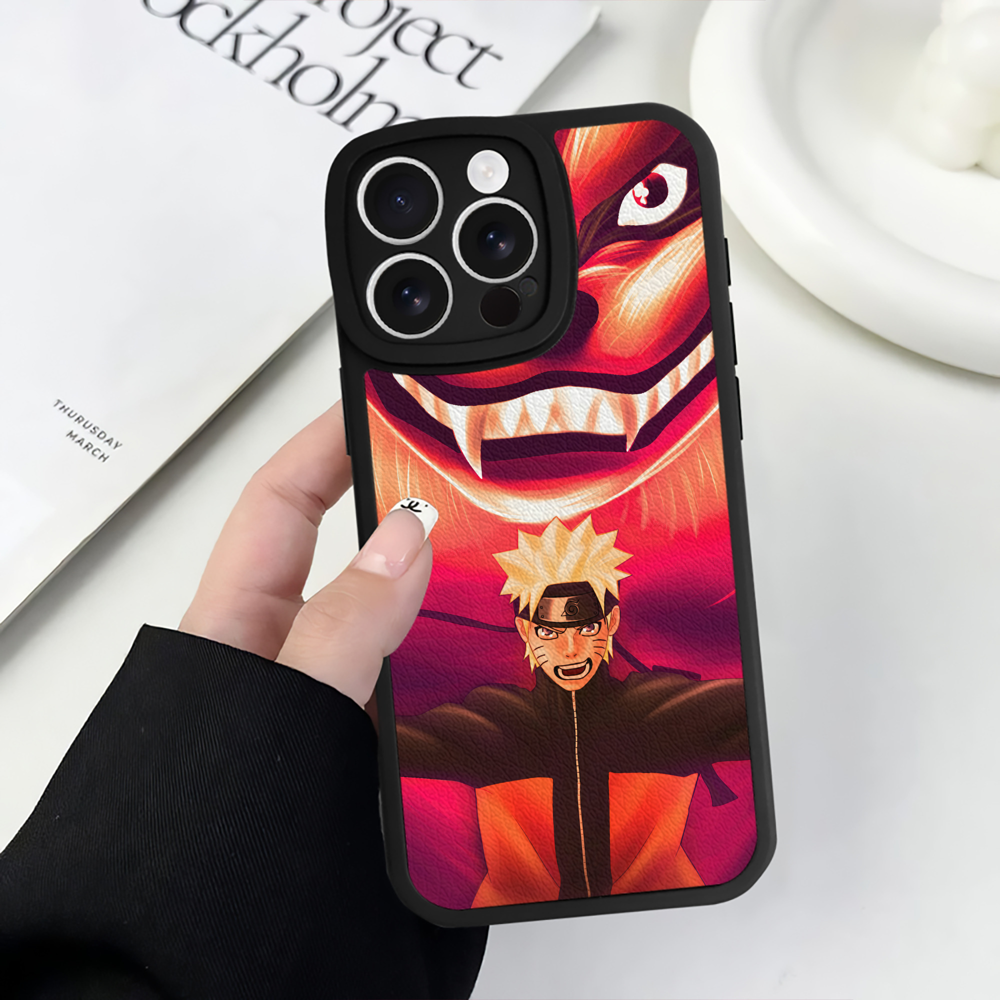 （画像用） NARUTO -ナルト- NARUTO -ナルト- 疾風伝 【iPhone 16シリーズ対応】シリコンスマホケース（レザー調） 材質：シリコン